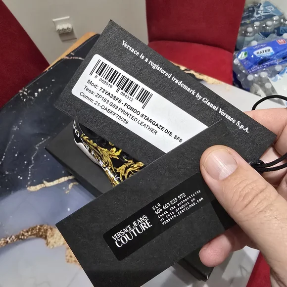 Versace Jeans Couture Black and Gold Men's Sneakers - Picture 9 of 10